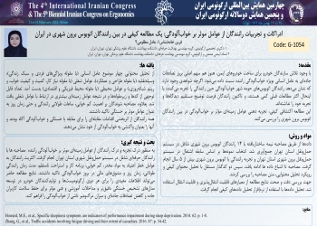 Drivers' perceptions and experiences of factors affecting drowsiness: a qualitative study among Iranian suburban bus drivers.